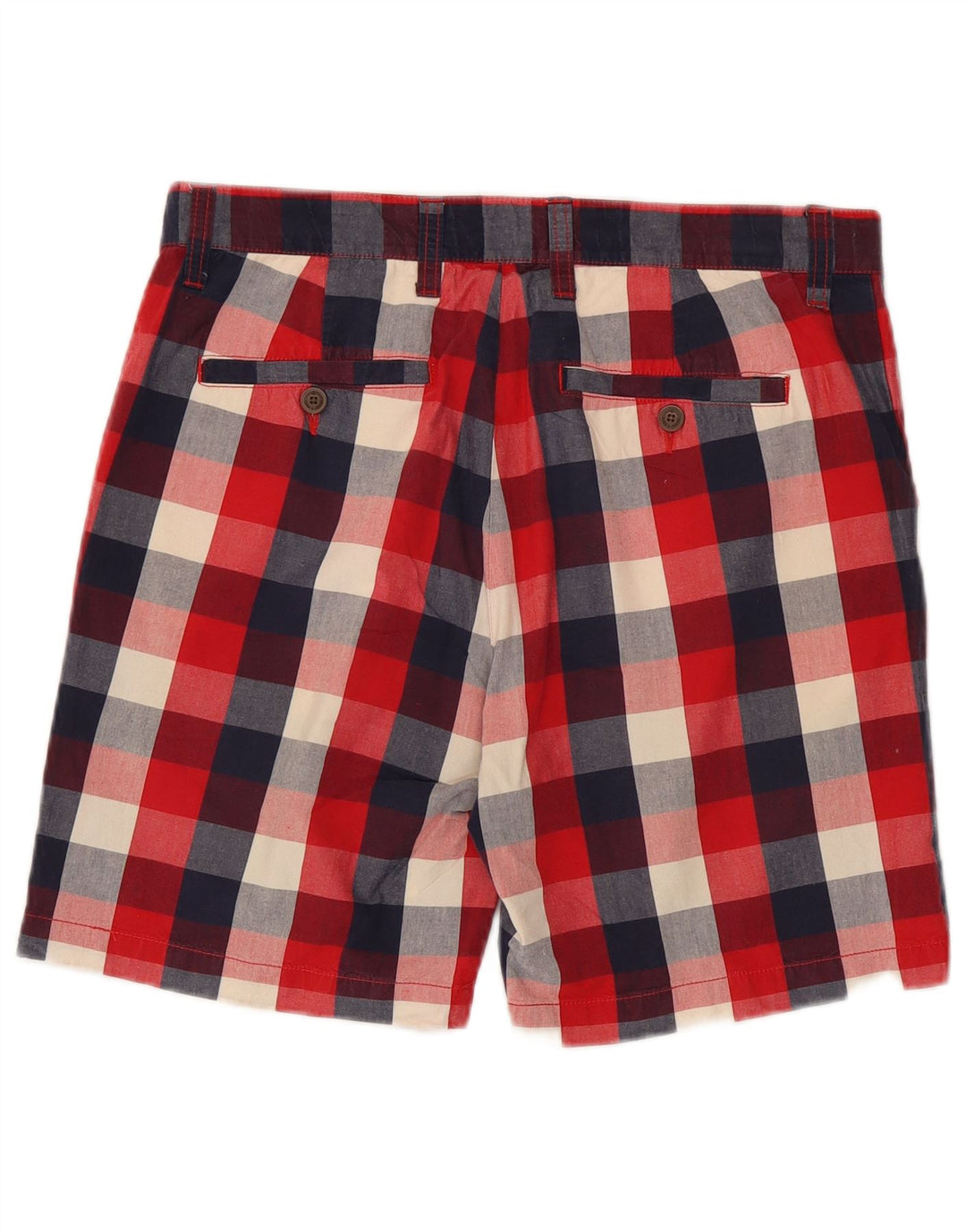 Zara Pantalones cortos chinos para hombre EU 42 Large W32 Red Gingham