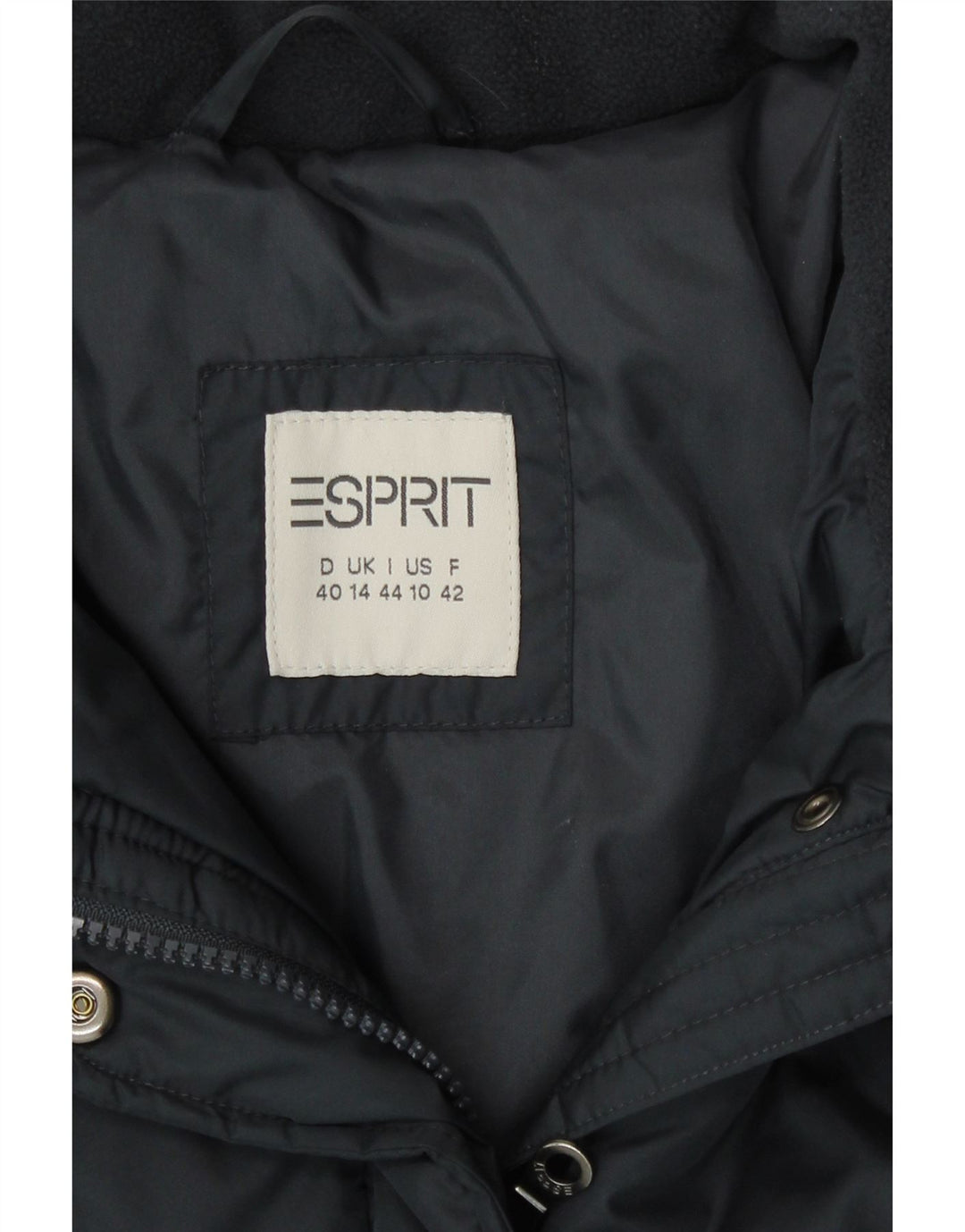 Esprit Abrigo acolchado para mujer UK 44 Grande Poliéster azul marino