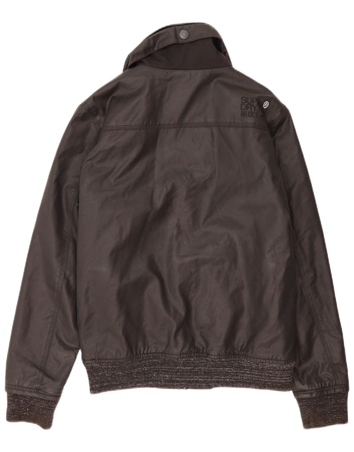 Superdry Chaqueta cortavientos bomber para hombre UK 38 Medium Black Nylon