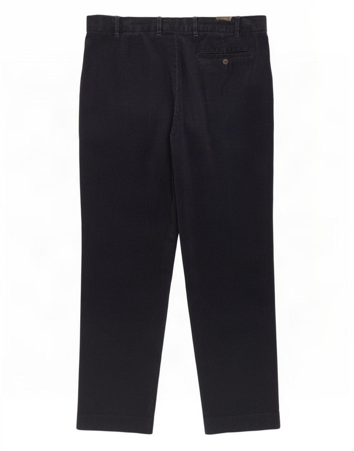 Pantalones de pana de corte regular para mujer Marks & Spencer W38 L31 Azul marino
