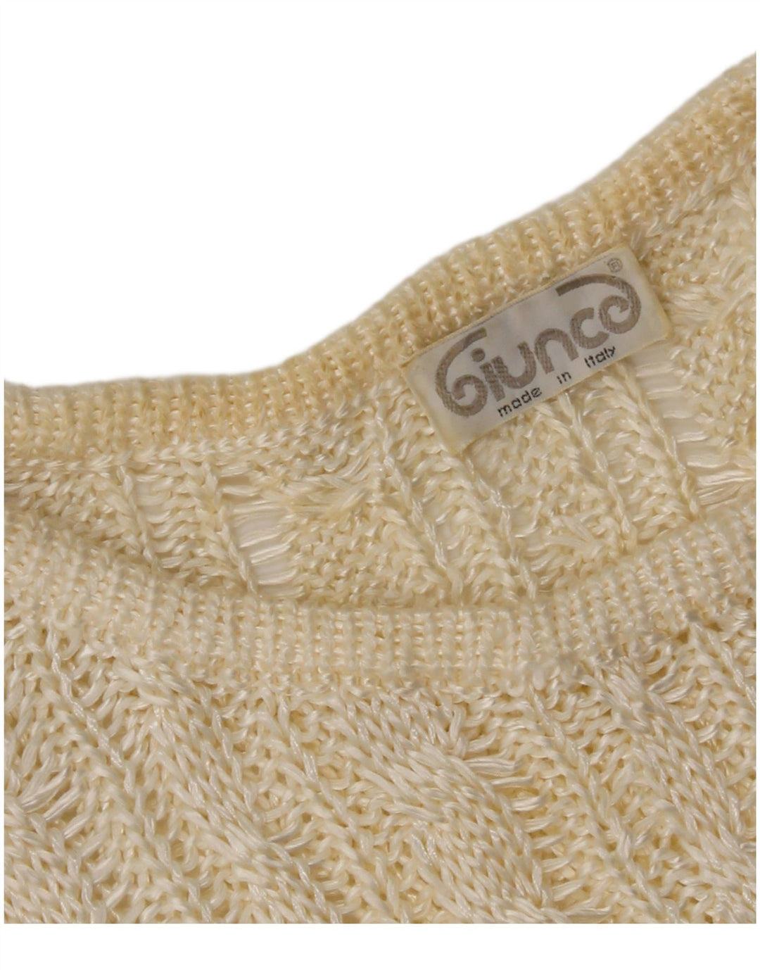 Giunco - Jersey de cuello redondo para mujer, talla 40, color blanco apagado