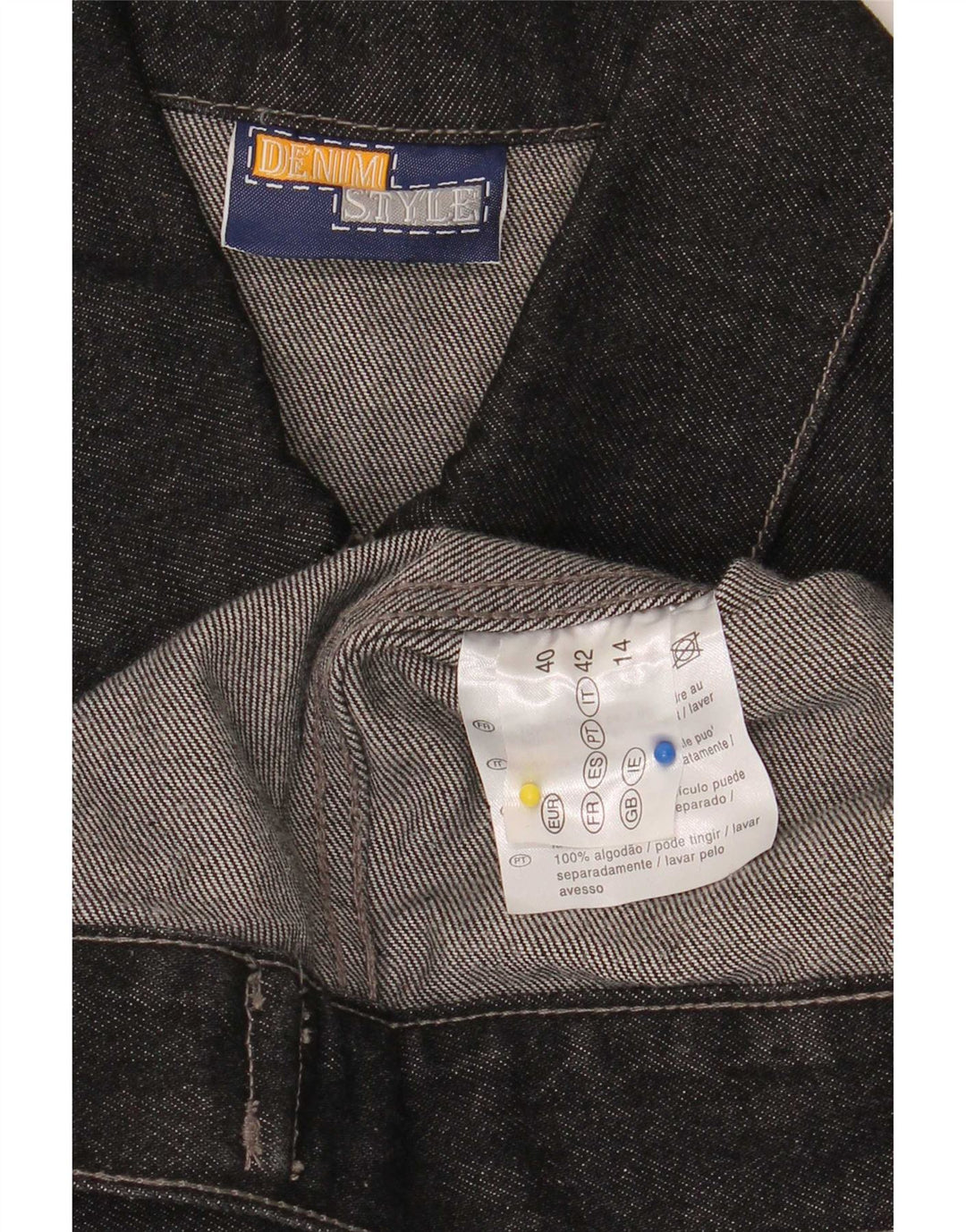 Chaqueta vaquera para mujer estilo denim Reino Unido 14 Algodón negro grande