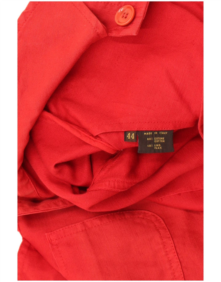 Chaqueta utilitaria para mujer Loro Piana IT 44 Medium Red Linen