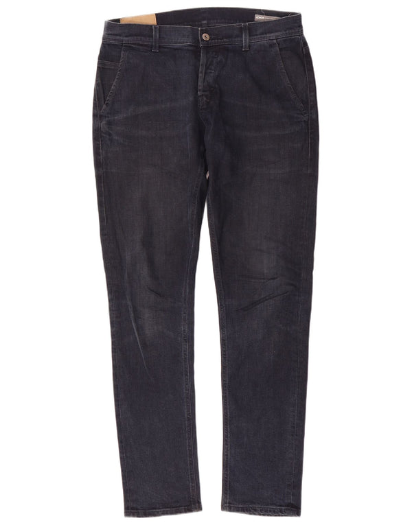 Dondup Vaqueros Rectos Hombre W33 L34 Azul Marino Algodón