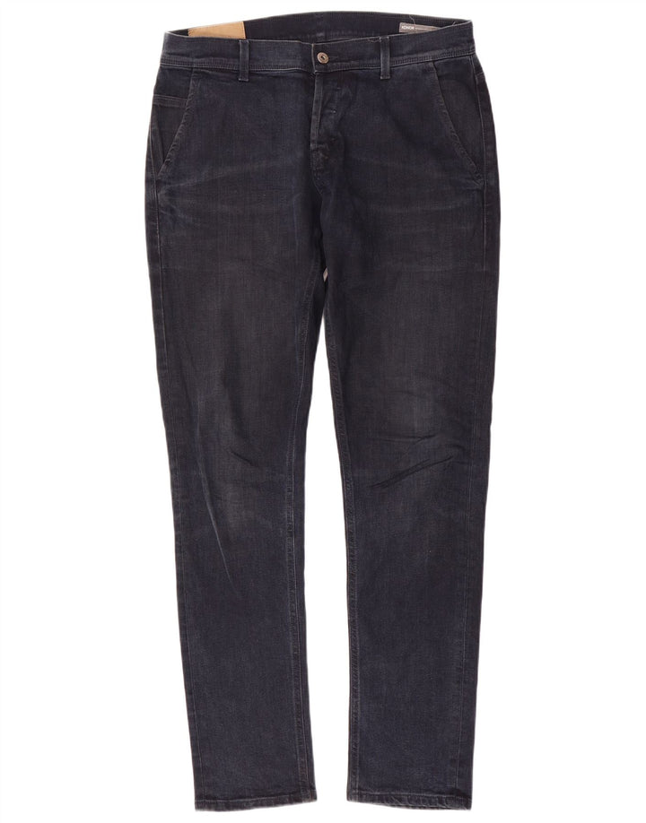 Dondup Vaqueros Rectos Hombre W33 L34 Azul Marino Algodón
