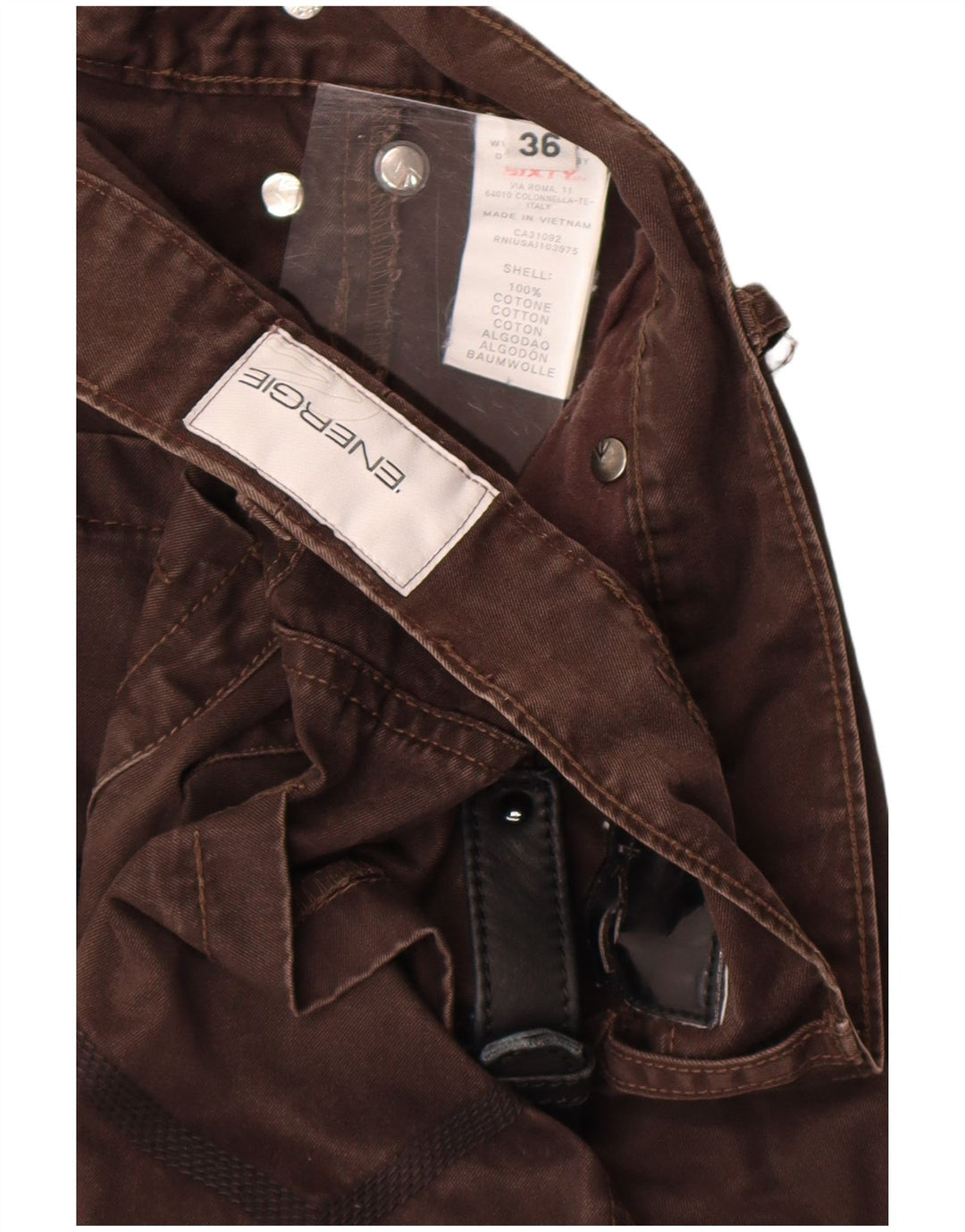 Vaqueros rectos para hombre Energie W36 L34 Algodón marrón