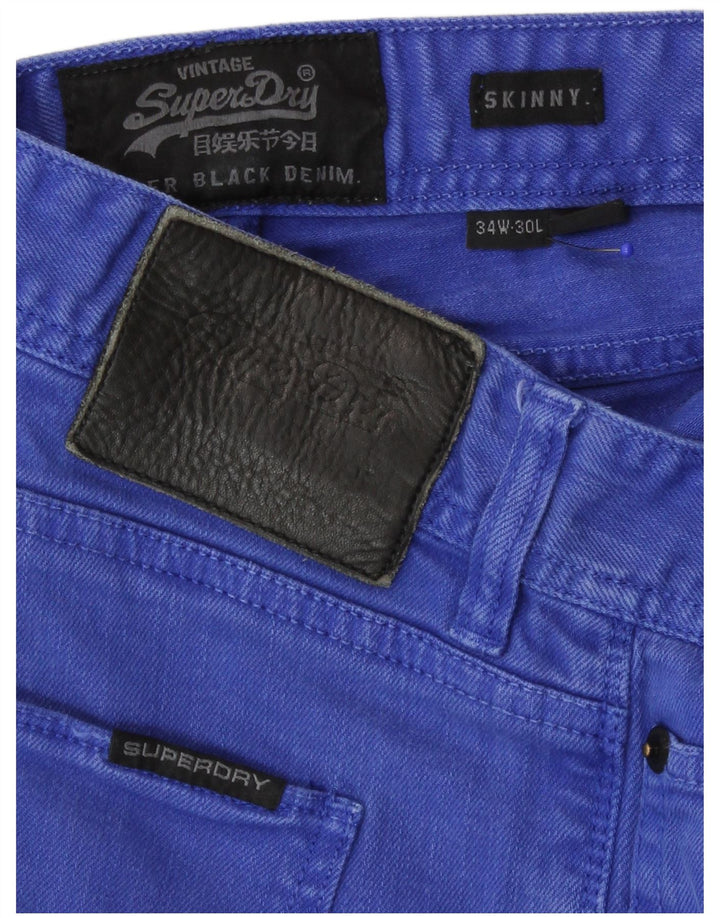 Superdry Vaqueros pitillo para hombre W34 L30 Azul