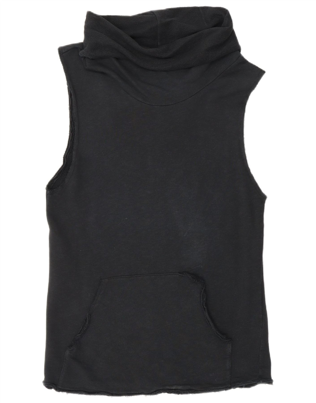ZARA Hombre Sudadera Sin Mangas Jumper Large Negro
