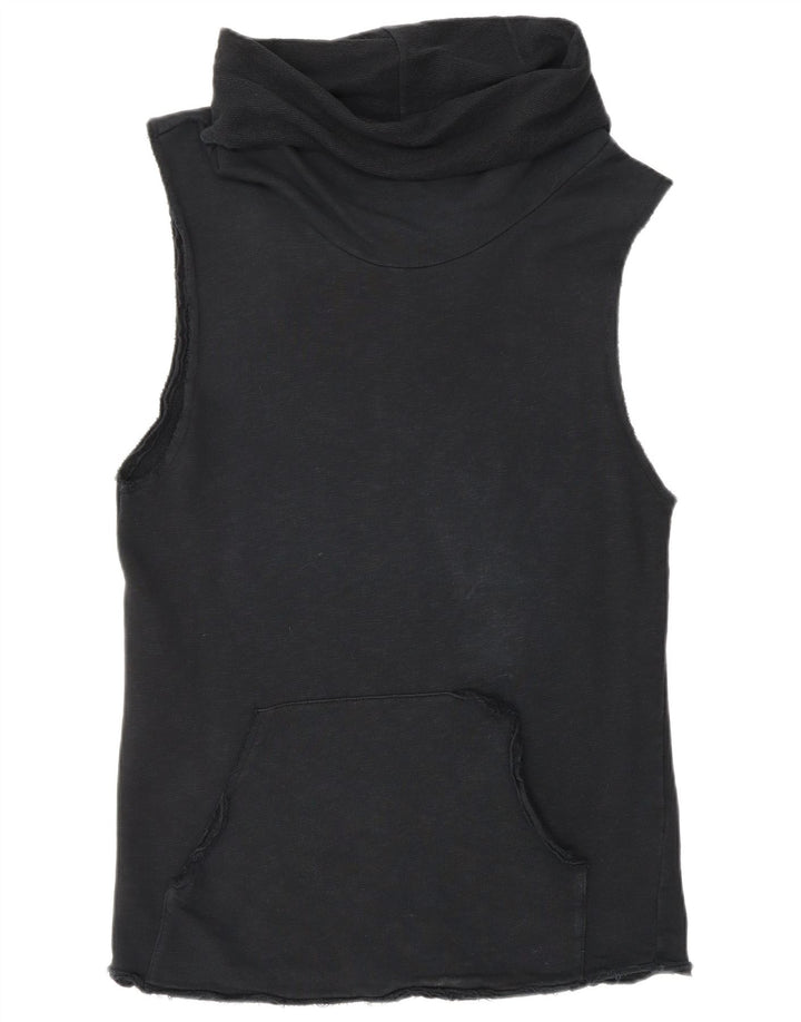 ZARA Hombre Sudadera Sin Mangas Jumper Large Negro