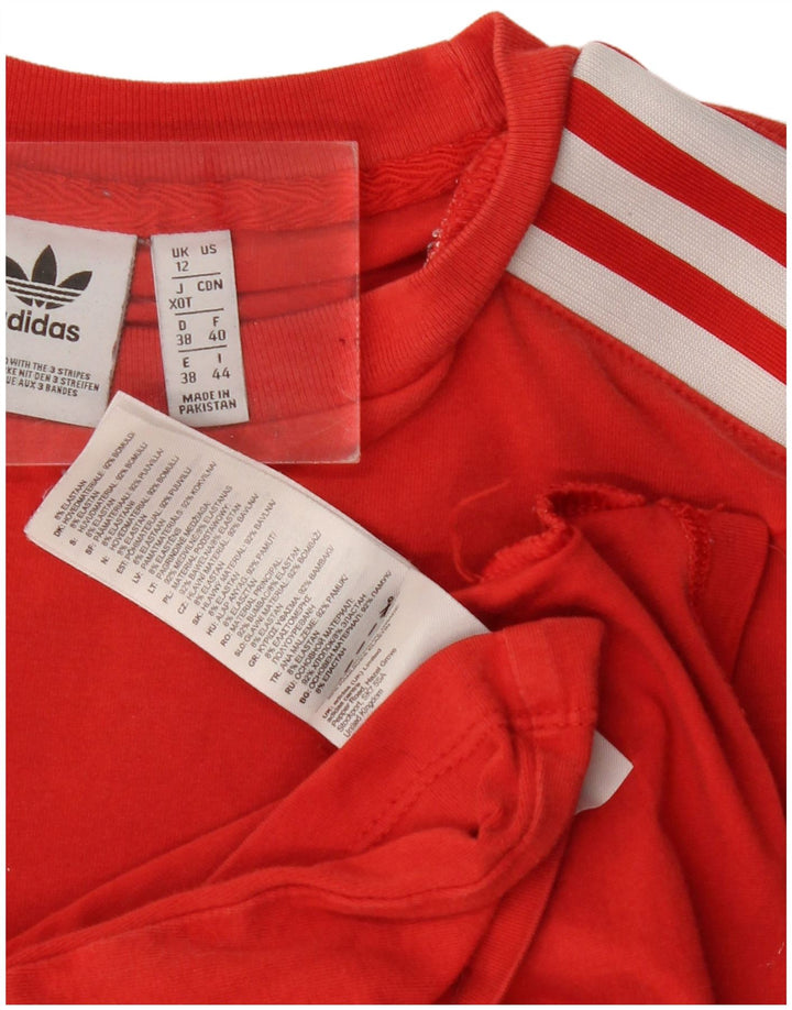Adidas Camiseta para mujer Top UK 12 Medium Red Cotton