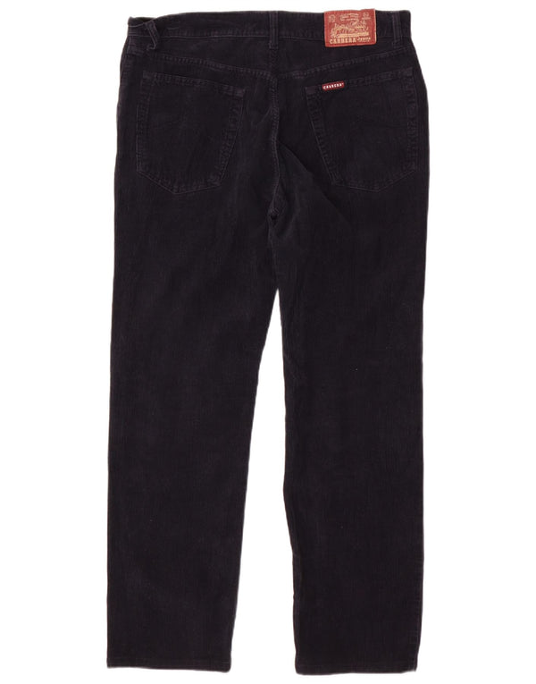 Carrera Pantalones rectos de pana para hombre IT 50 Large W34 L28 Azul marino