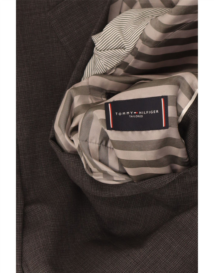 Tommy Hilfiger Chaqueta tipo blazer de 2 botones para hombre IT 48 Lana gris medio