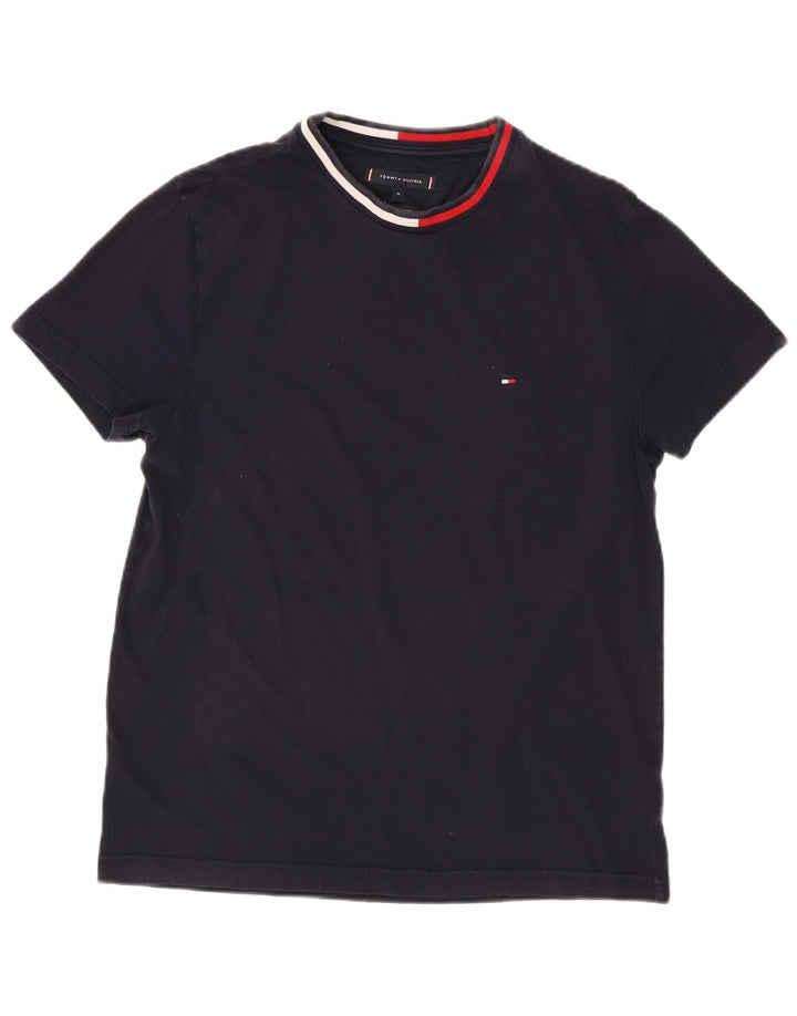 TOMMY HILFIGER Camiseta para hombre Top Medium Azul marino Algodón