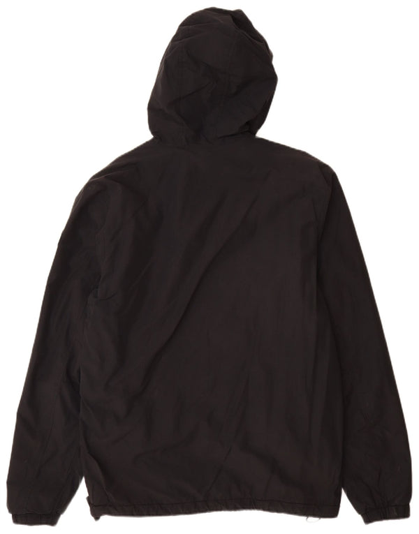 Napapijri Chaqueta anorak con capucha y gráfico para hombre UK 38 Medium Black Cotton