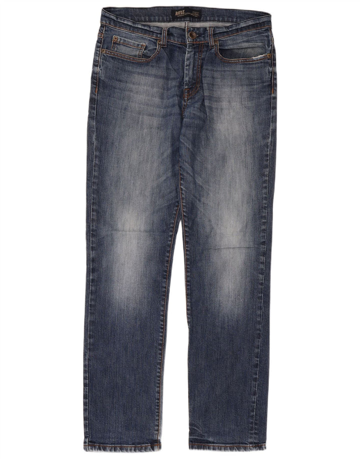 RIFLE Mens Straight Jeans W34 L33 Blue Cotton Vintage Rifle and Second-Hand Rifle from Messina Hembry 
