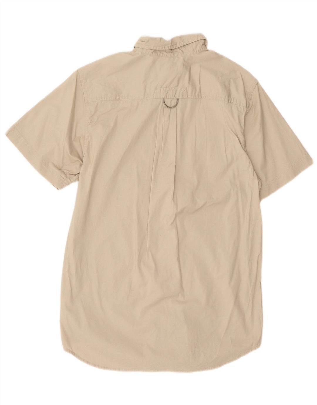 Columbia Camisa De Manga Corta Para Hombre Small Beige Cotton