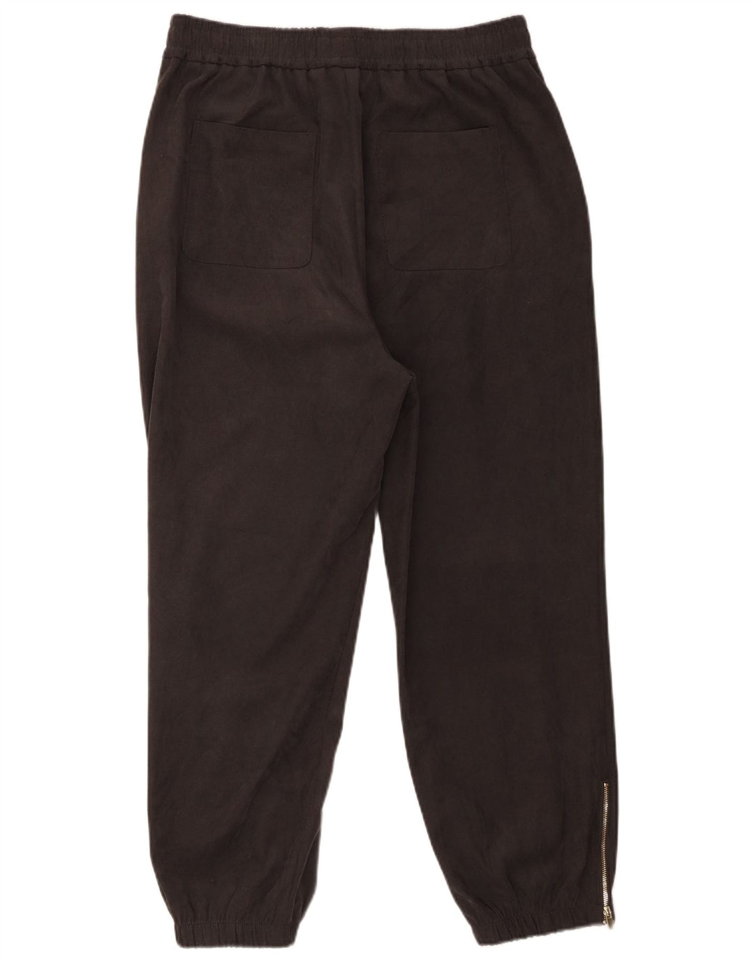 Zara Mujer Crop Chándal Pantalones Joggers UK 46 Grande Gris Poliéster