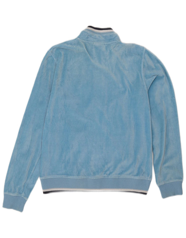 Diadora Chaqueta de chándal de terciopelo para mujer UK 10 Small Blue Cotton