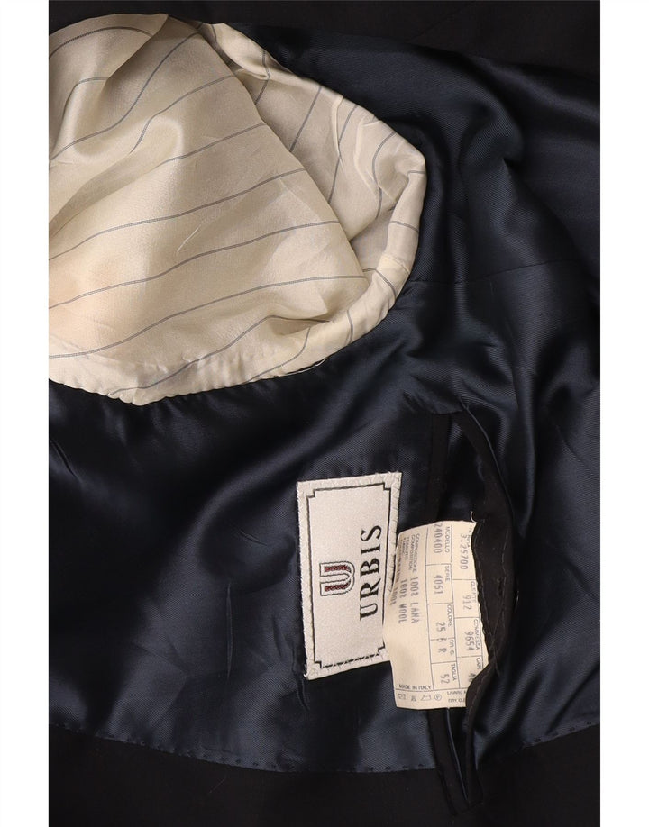 Urbis Chaqueta Blazer de 2 Botones para Hombre IT 52 XL Lana Azul Marino