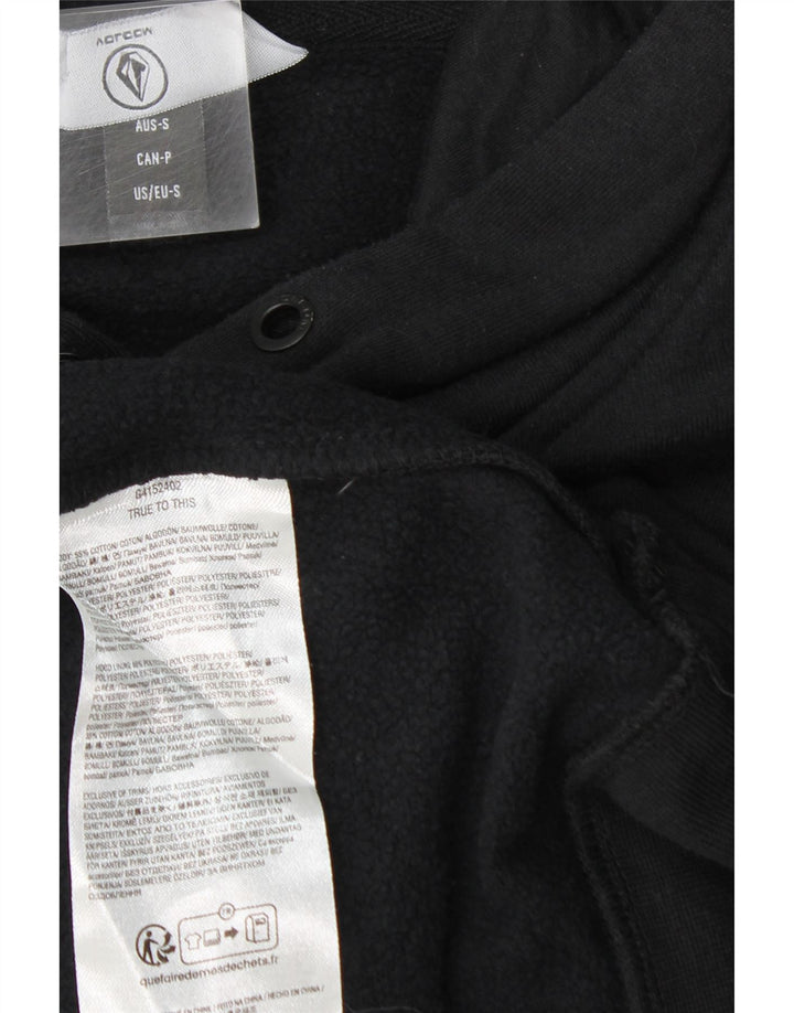 Volcom Sudadera con capucha gráfica para hombre, jersey pequeño de algodón negro