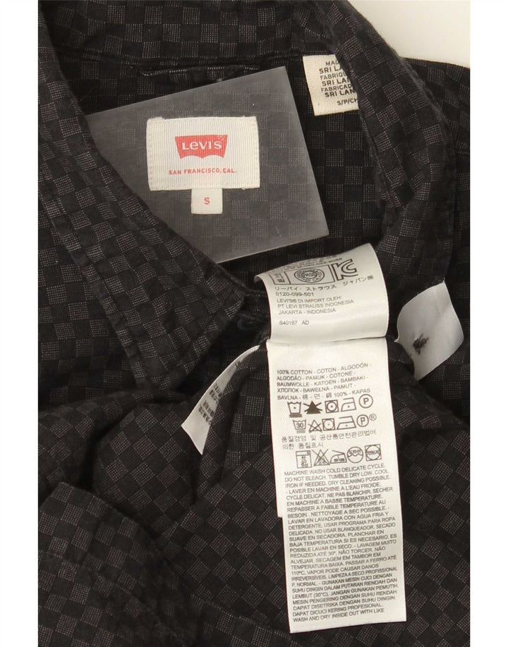 Camisa Levi's Hombre Pequeña Algodón Geométrico Negro