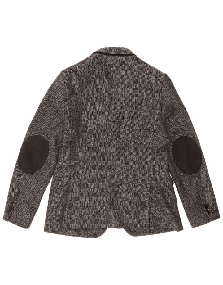 Zara Chaqueta tipo blazer de 2 botones para hombre EU 52 Large Grey Herringbone
