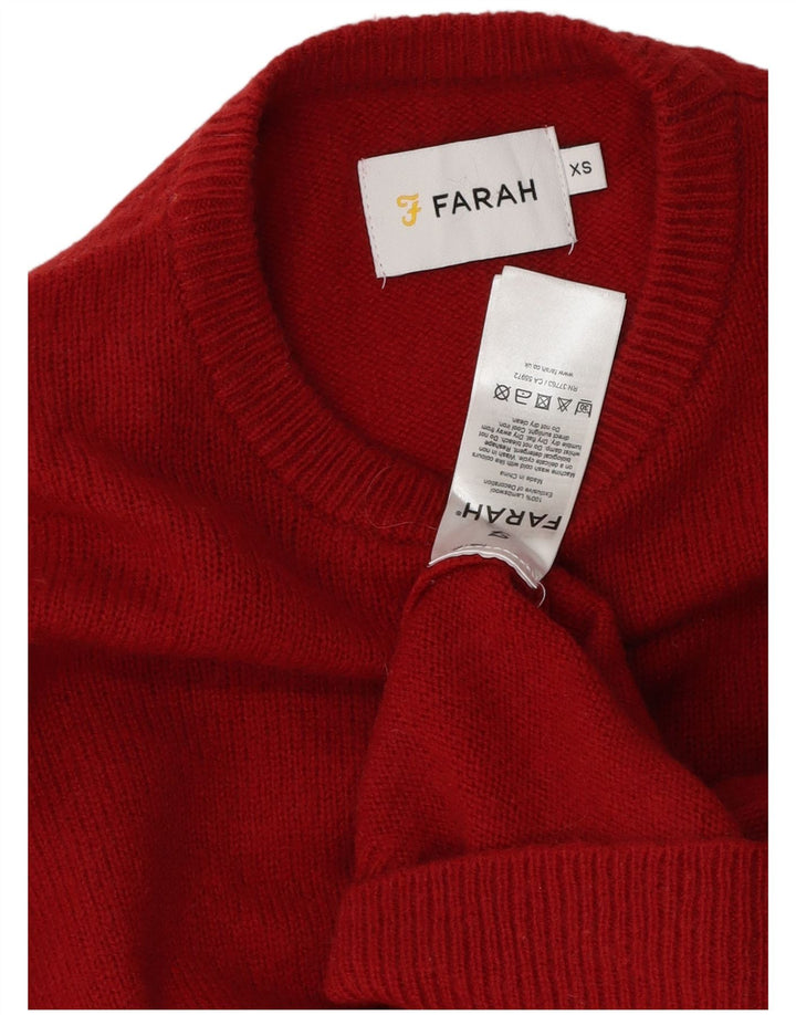 Farah Jersey De Cuello Redondo Para Hombre XS Lana De Cordero Roja