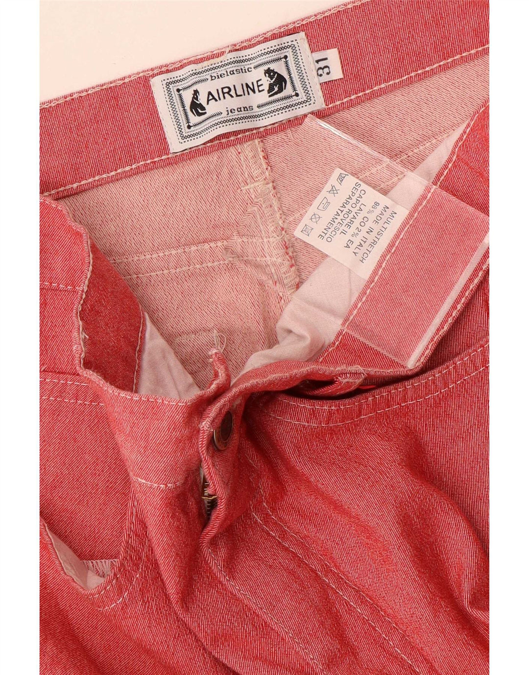 Vaqueros rectos vintage para mujer W31 L30 Algodón rojo