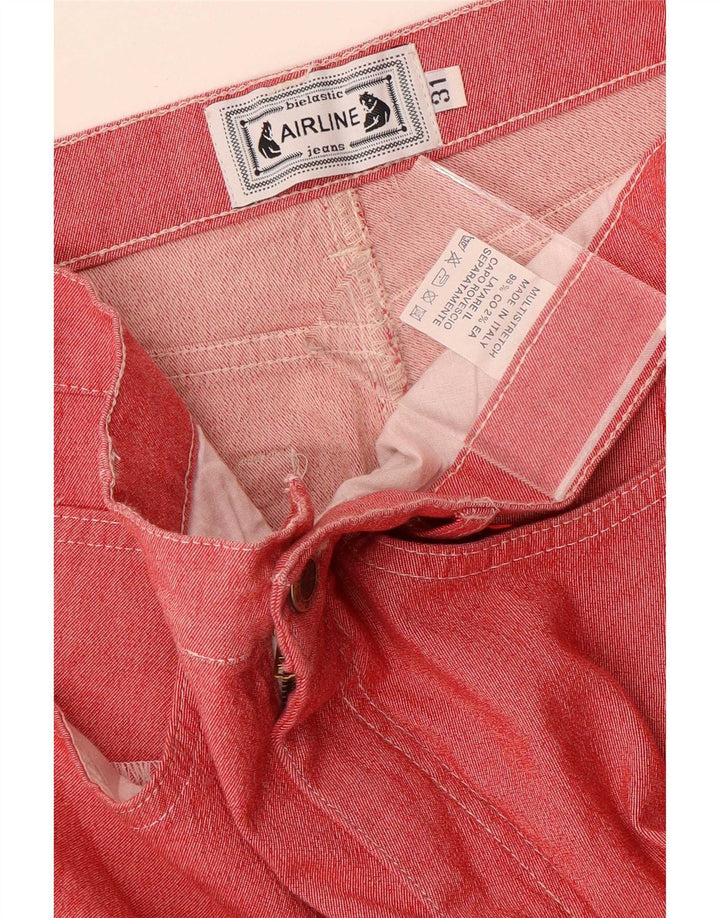 Vaqueros rectos vintage para mujer W31 L30 Algodón rojo