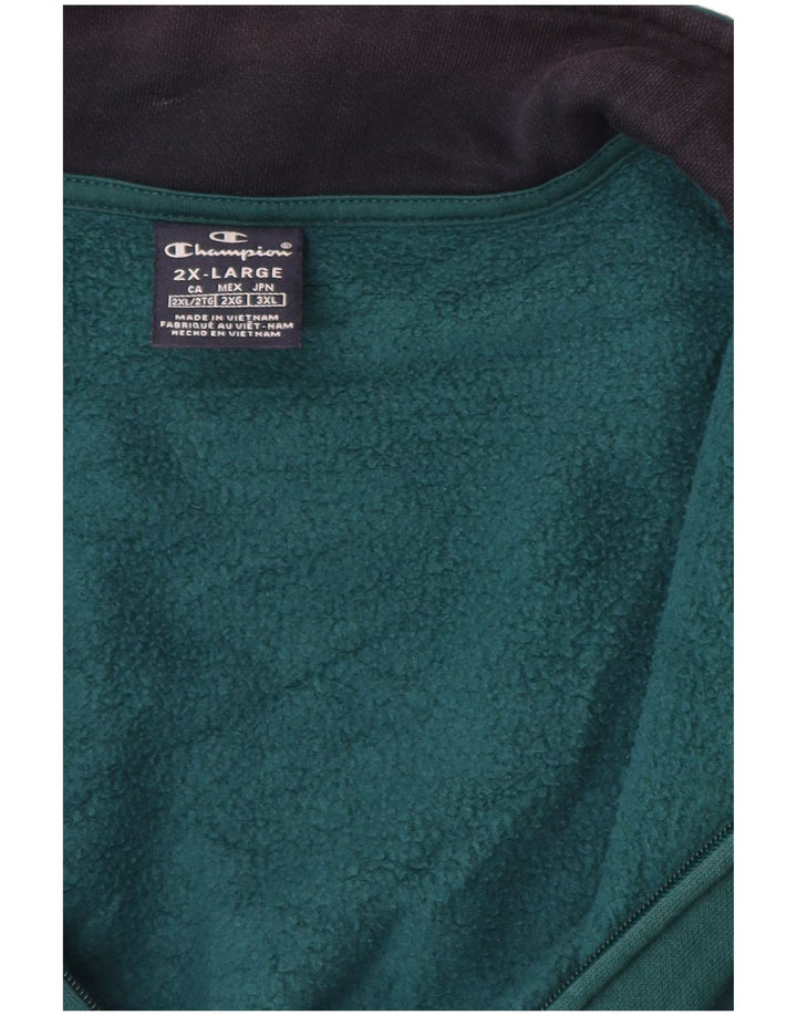 Champion Chaqueta De Chándal Para Hombre 2XL Verde Colorblock