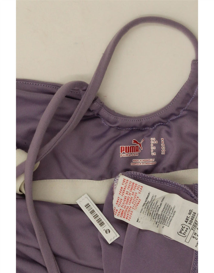 Puma Mujer Halter Top UK 12 Medio Púrpura Poliamida