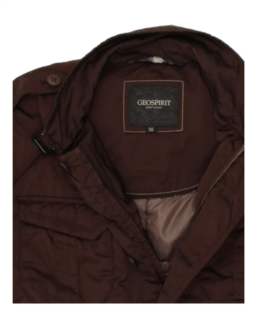GEO SPIRIT Chaqueta militar acolchada para hombre IT 56 3XL Poliéster granate