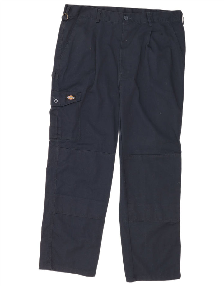 Dickies Pantalón cargo recto para hombre W38 L30 Poliéster azul marino
