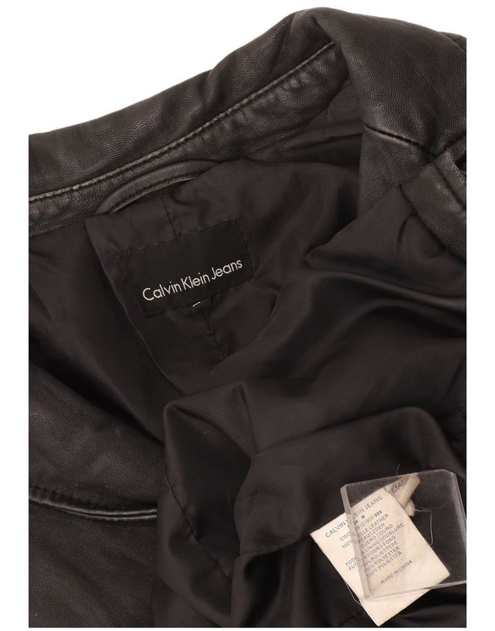 Calvin Klein Chaqueta Blazer de 1 Botón para Mujer UK 12 Medium Black Classic