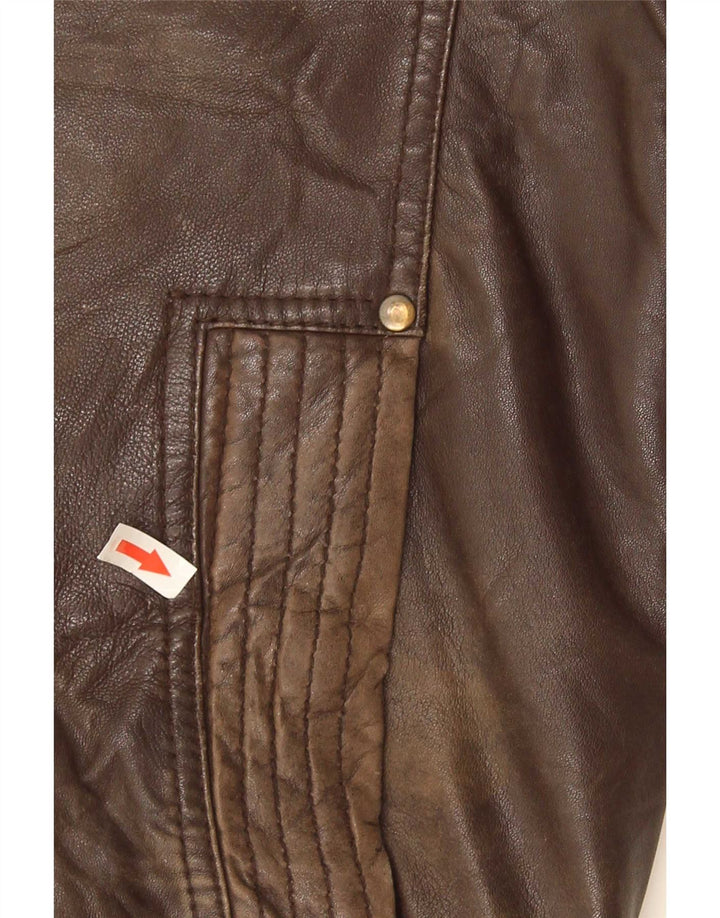 Conbipel Chaqueta de cuero para hombre IT 50 Large Brown