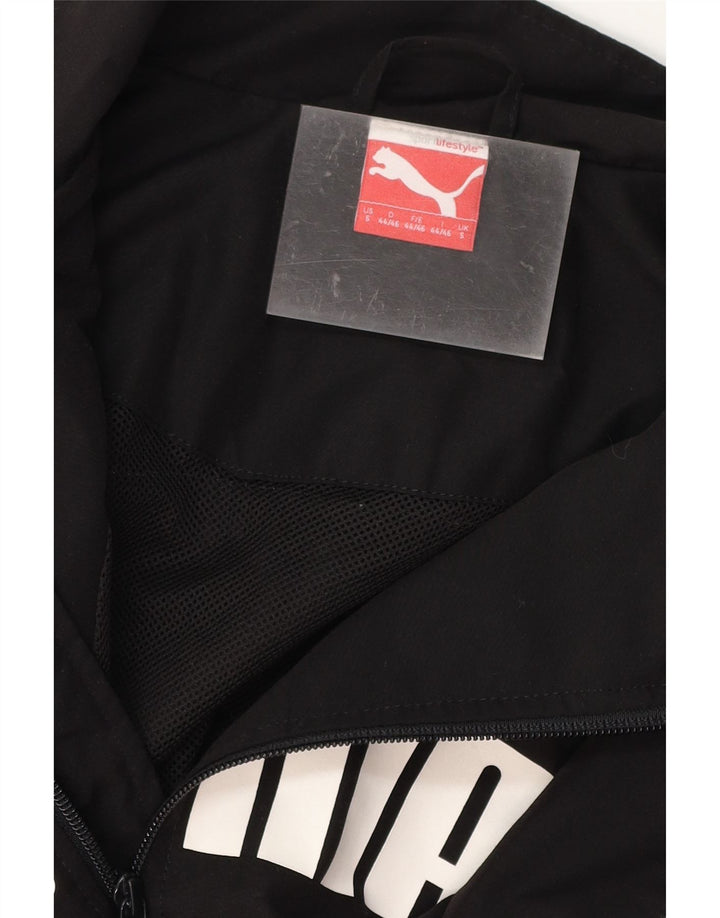 PUMA Mens Graphic Chándal Top Chaqueta Pequeña Negro