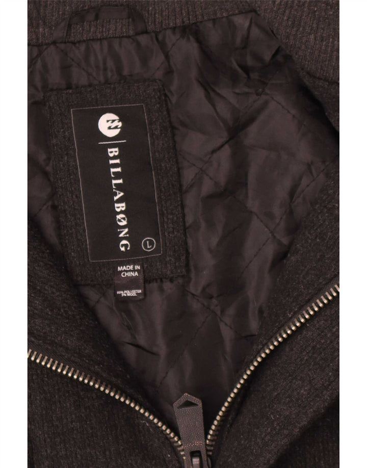 Billabong Chaqueta militar para hombre Reino Unido 40 Poliéster gris grande