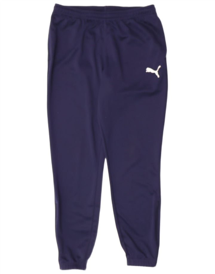 PUMA Mens Tracksuit Trousers Joggers Large  Navy Blue Polyester