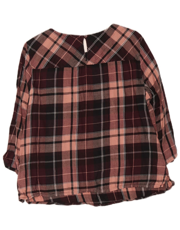 Marks & Spencer Blusa de manga 3/4 para mujer UK 46 Large Purple Plaid
