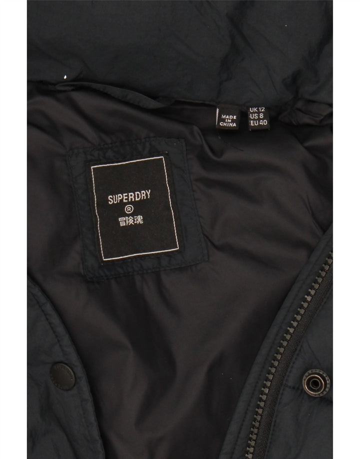Superdry Chaqueta Acolchada Con Capucha Para Mujer UK 42 Medium Negro