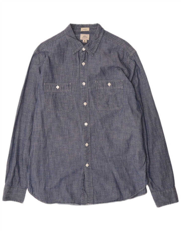 J. CREW Camisa vaquera clásica para hombre Algodón azul medio