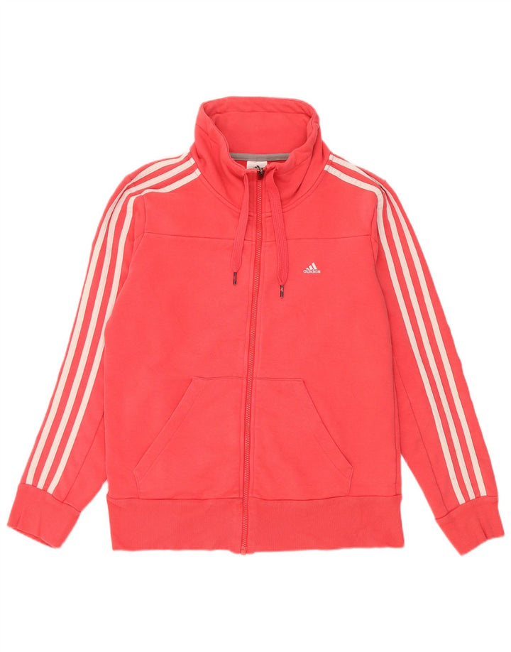 Adidas Mujer Climalite Chándal Top Chaqueta Reino Unido 12/14 Medio Rojo