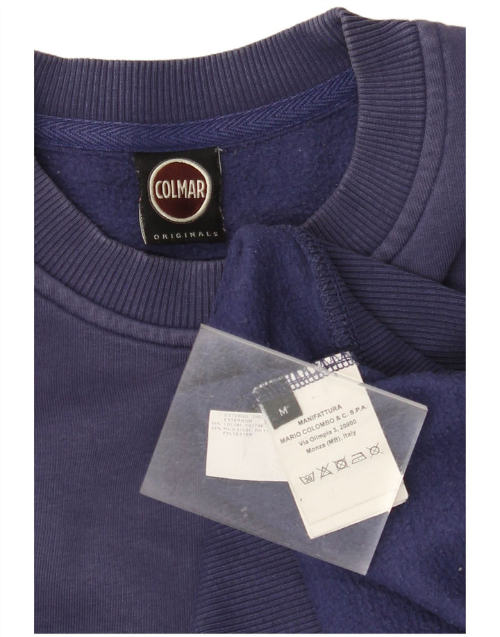 COLMAR Womens Sweatshirt Jumper UK 14 Medium Blue Cotton