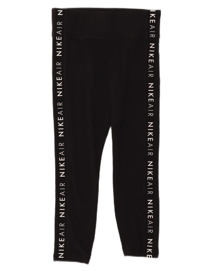 Nike Leggings cortos gráficos para mujer UK 44 Algodón negro mediano
