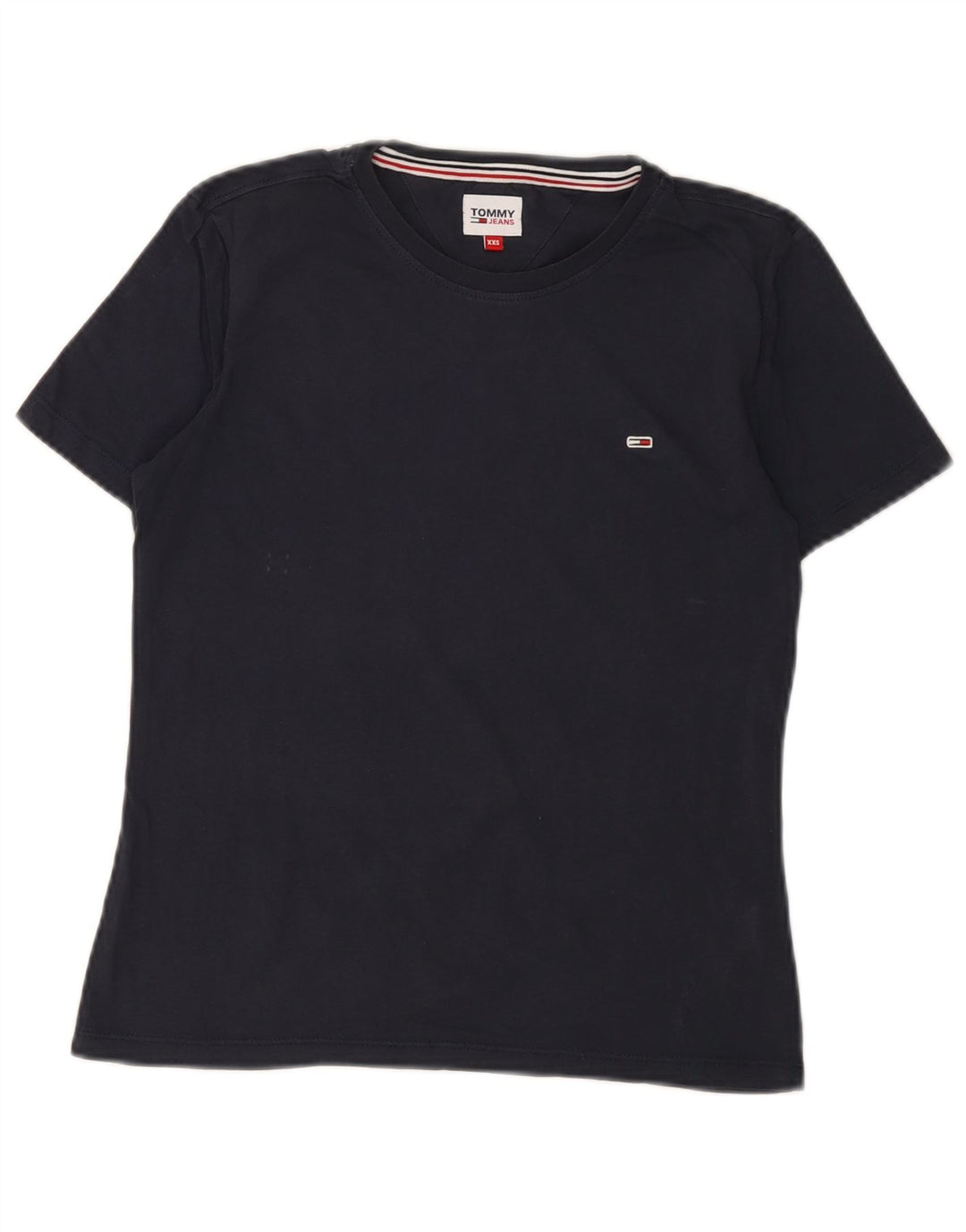 TOMMY HILFIGER Camiseta Mujer Top UK 2 2XS Azul Marino Algodón