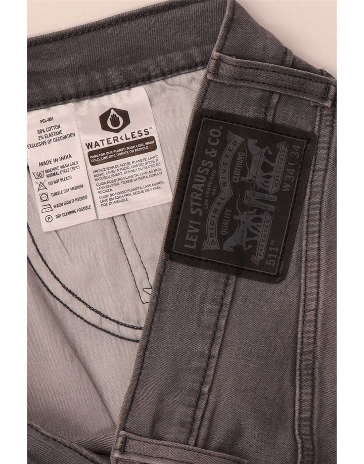 Levi's Vaqueros ajustados para hombre W34 L30 Algodón gris