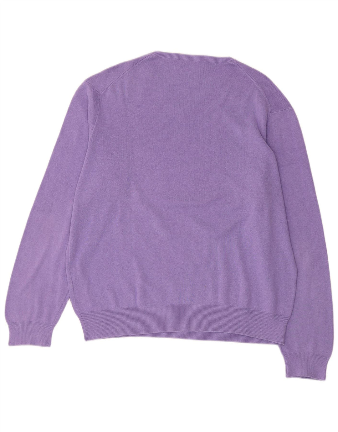 POLO RALPH LAUREN Jersey con cuello en V para mujer UK 46 Algodón morado grande