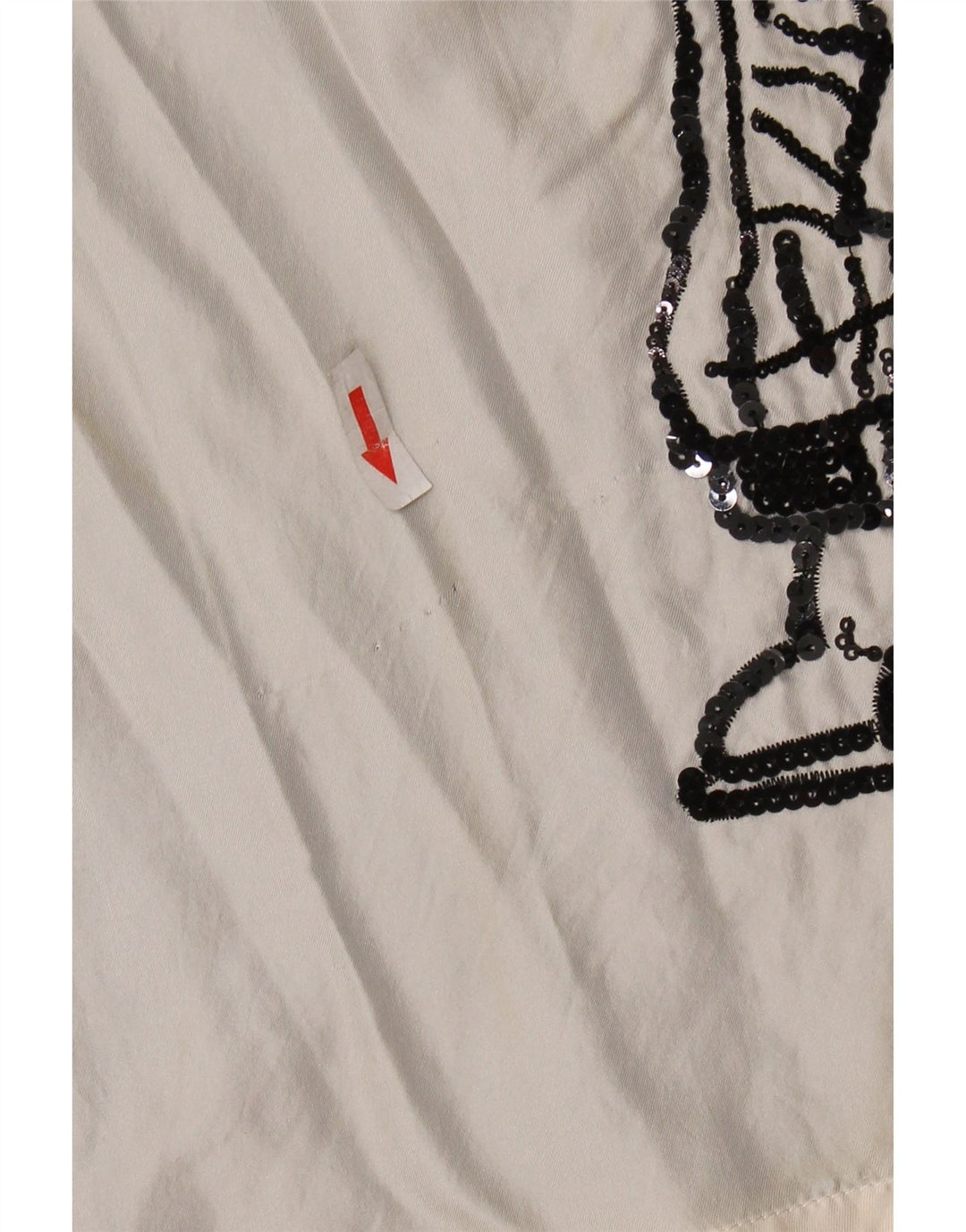 ICEBERG Blusa gráfica para mujer Top UK 8 Small Off White Colorblock