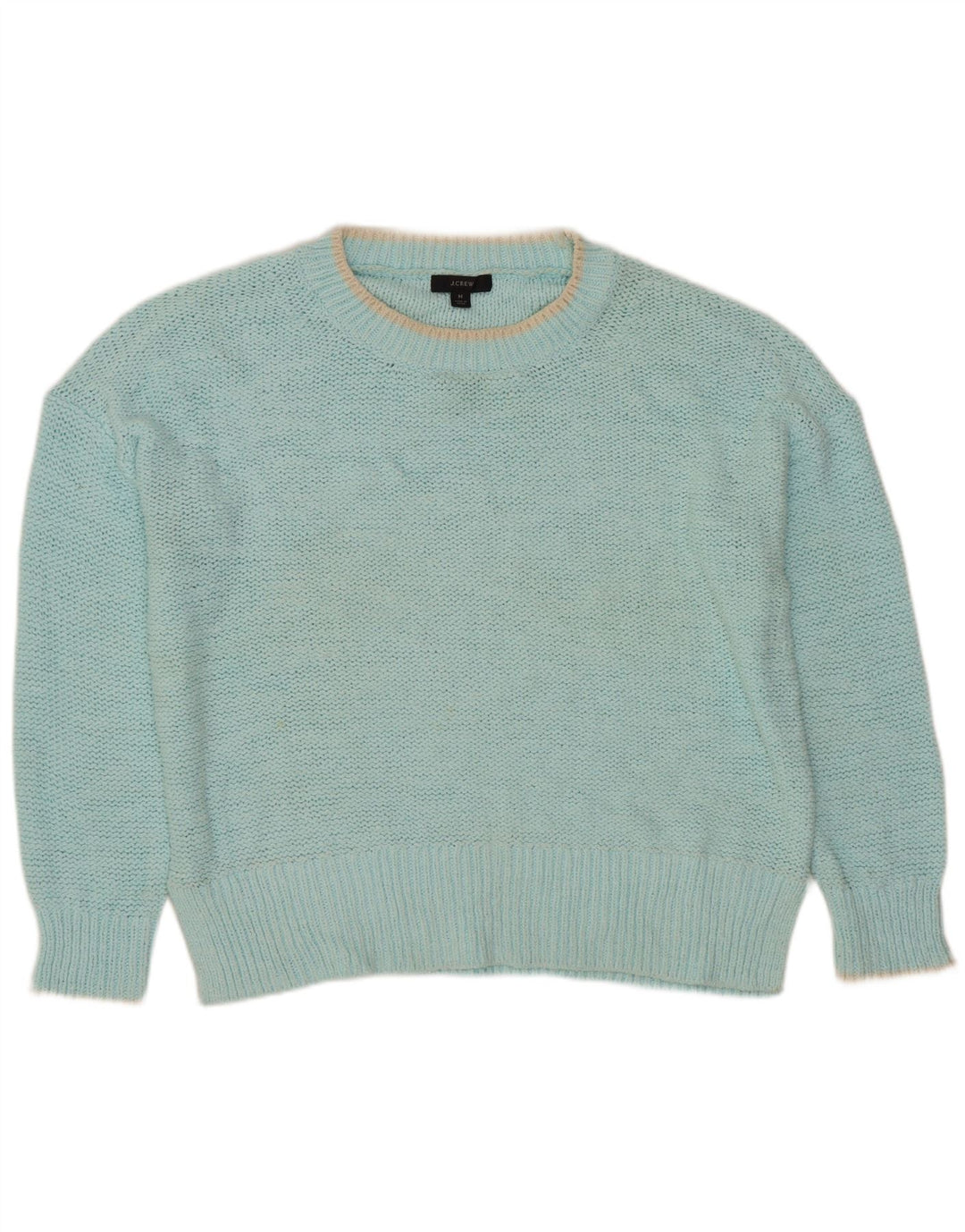 J. CREW Suéter tipo jersey de gran tamaño con cuello barco para mujer Reino Unido 40 Turquesa mediana