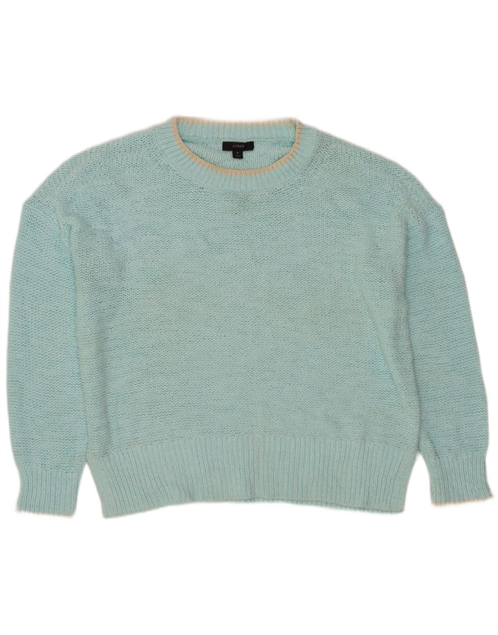 J. CREW Suéter tipo jersey de gran tamaño con cuello barco para mujer Reino Unido 40 Turquesa mediana
